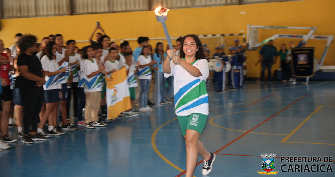 Cerimônia de abertura dos Jogos Estudantis de Cariacica tem até acendimento de tocha olímpica